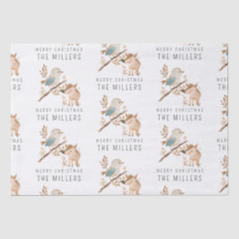 Minimalistischer Wasserfarbenfrost und -schwanz Seidenpapier