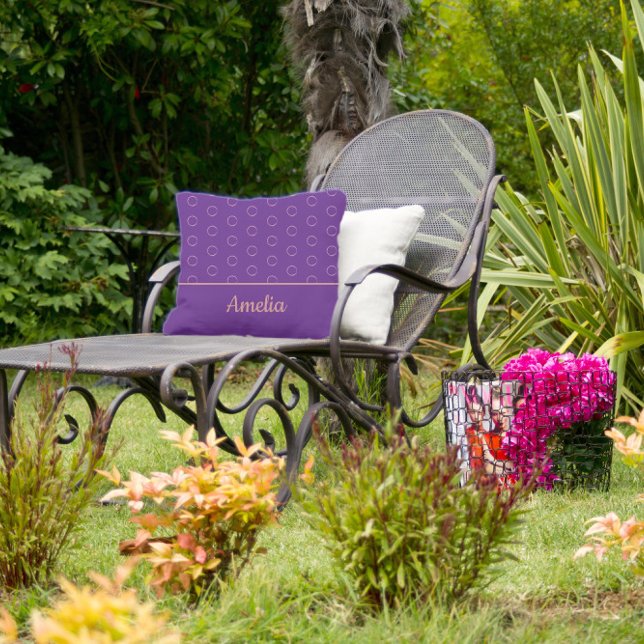 Minimalistischer Wasserfarbkreis lila Wurfkissen Kissen (Von Creator hochgeladen)