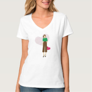 Minimalistischer weiblicher T - Shirt - Liebe Sie