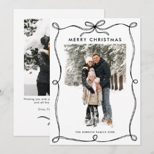 Minimalistischer Weihnachten Boho schwarzes Band 2