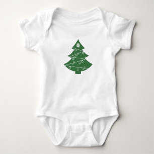 Minimalistischer Weihnachtsbaum Baby Strampler