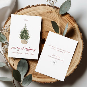 Minimalistischer Weihnachtsbaum-Geschäfts-Weihnach Einladung