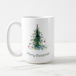 Minimalistischer Weihnachtsbaum Kaffeetasse