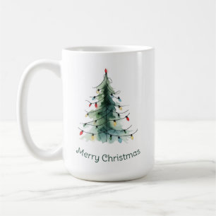Minimalistischer Weihnachtsbaum Kaffeetasse