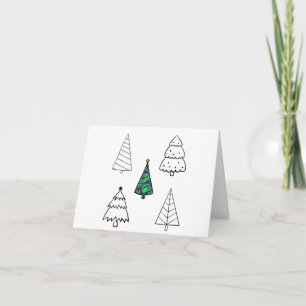 Minimalistischer Weihnachtsbaum Karte