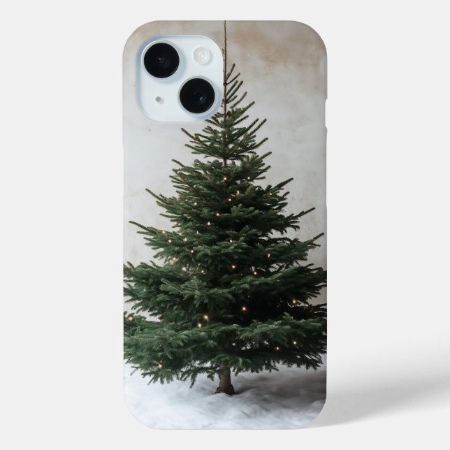 Minimalistischer Weihnachtsbaum mit sanften Lichte Case-Mate iPhone Hülle (Rückseite)