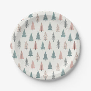 Minimalistischer Weihnachtsbaum Pappteller