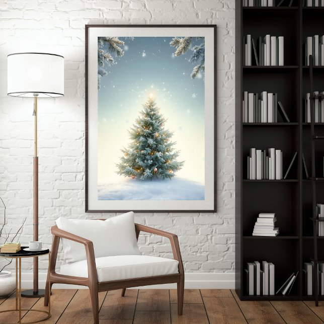 Minimalistischer Weihnachtsbaum-Plakat Poster (Von Creator hochgeladen)