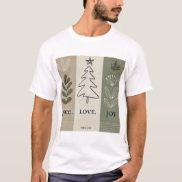 Minimalistischer Weihnachtsbaum T - Shirt - Friede