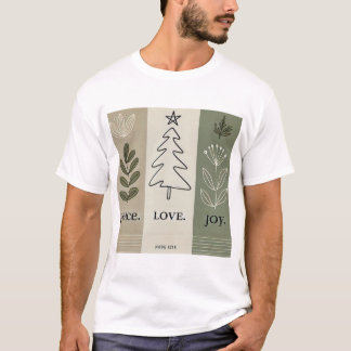 Minimalistischer Weihnachtsbaum T - Shirt - Friede