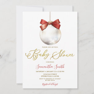 Minimalistischer Weihnachtsbaumschmuck Gold Baby S Einladung