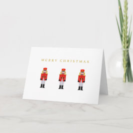 Minimalistischer Weihnachtsfeiertag Red Nutcracker Karte