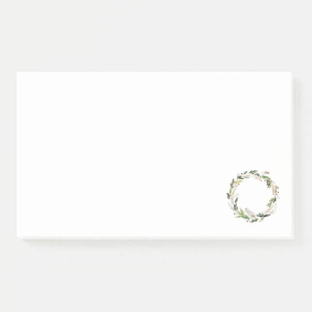 Minimalistischer Weihnachtskranz Post-it Klebezettel (Vorderseite)