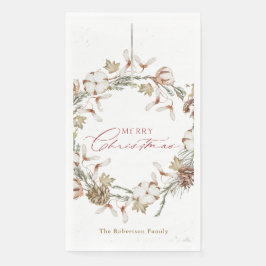 Minimalistischer Weihnachtskranz Serviette