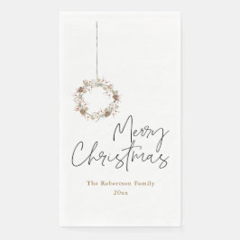 Minimalistischer Weihnachtskranz Serviette