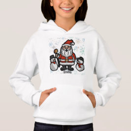 Minimalistischer Weihnachtsmann und Pinguine im Sc Hoodie