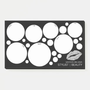 Minimalistischer Weiß-LippenStylist-moderner Post-it Klebezettel