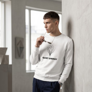 Minimalistischer weißer Crewneck-Pullover Abstra Sweatshirt