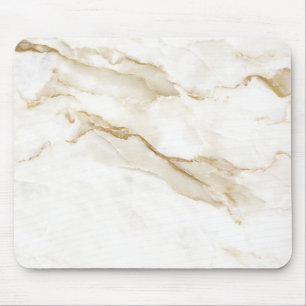 Minimalistischer weißer Marmor Mousepad