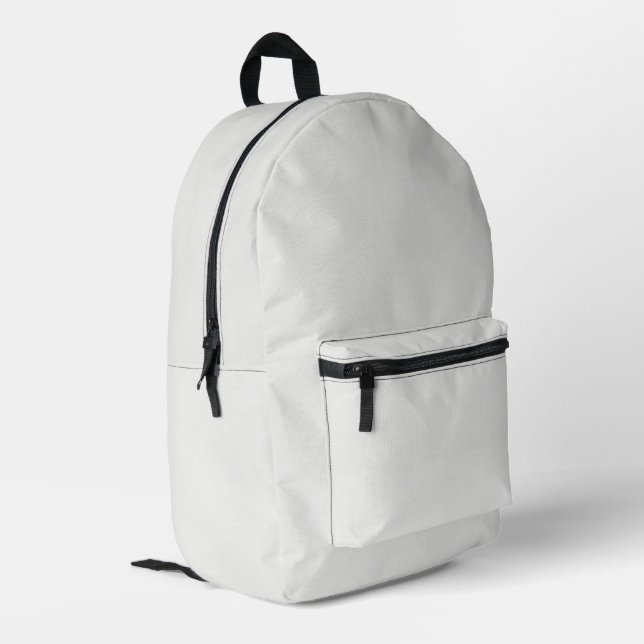 Minimalistischer weißer moderner Rucksack (Rückseitige Ecke links)