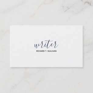minimalistischer weißer Schriftsteller (benutzerde Visitenkarte