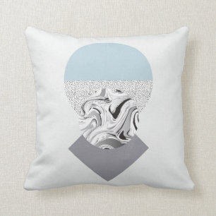 Minimalistischer Wellen-u. Punkt-Entwurf Kissen