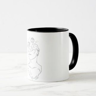Minimalistischer Weltraum-Kunst-Silhouette-Becher Tasse