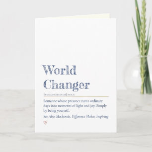 Minimalistischer Weltveränderer Inspirierende Defi Karte