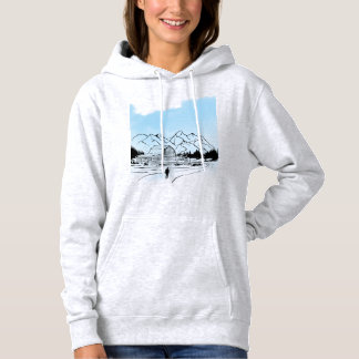Minimalistischer Winter-Berg-Abenteuer-Pullover - Hoodie