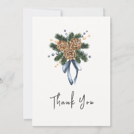 Minimalistischer Winter Weihnachtskranz Kinderdusc Dankeskarte