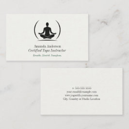 Minimalistischer Yoga-Instruktor - Sauberkeit und Visitenkarte