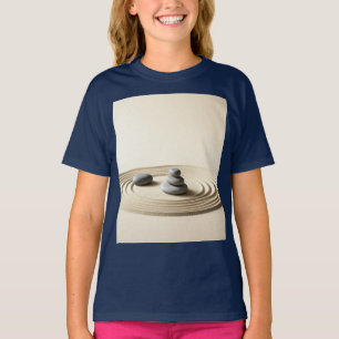 Minimalistischer Zen Garden T - Shirt Design - Ruh