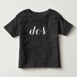 Minimalistisches 2. spanisches "DOS " des Kleinkind T-shirt