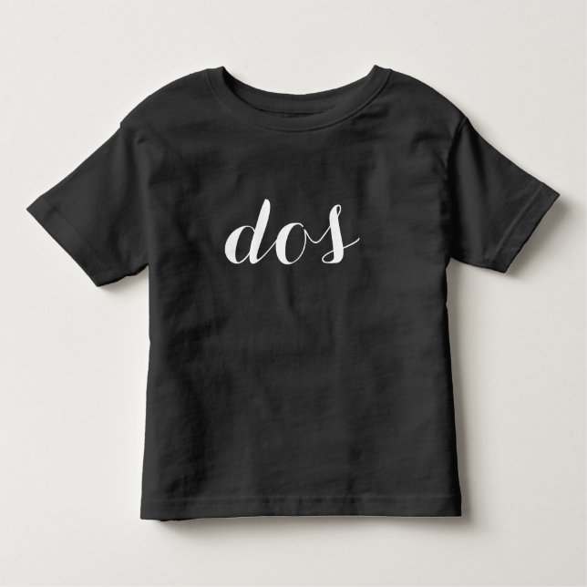 Minimalistisches 2. spanisches "DOS " des Kleinkind T-shirt (Vorderseite)