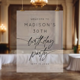Minimalistisches 30. Geburtstag Party Mattiert Emp Acrylschild