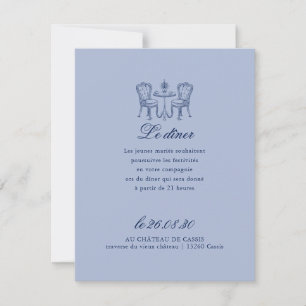 Minimalistisches Abendessen am Abend Empfang Einladung