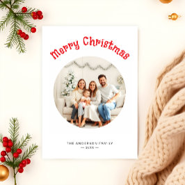 Minimalistisches abgerundetes Foto Weihnachtsgrüße Feiertagskarte