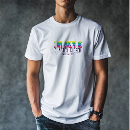 Minimalistisches Abschlussstreifenmuster T-Shirt