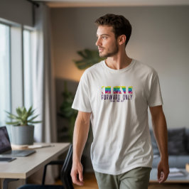 Minimalistisches Abschlussstreifenmuster T-Shirt