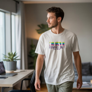Minimalistisches Abschlussstreifenmuster T-Shirt