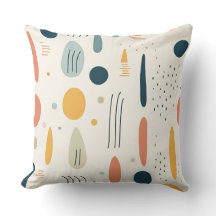 Minimalistisches Abstraktes Boho-Wurfkissen