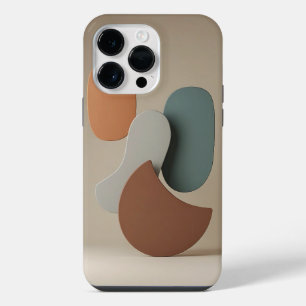 Minimalistisches abstraktes Design, erdige Tones iPhone 14 Pro Max Hülle