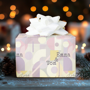 Minimalistisches abstraktes Design mit Pastellfarb Geschenkpapier