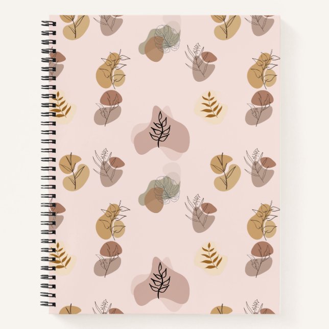 Minimalistisches Abstraktes Gemustert Notizbuch (Vorderseite)