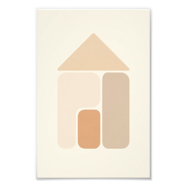 Minimalistisches abstraktes Hausposter  Fotodruck (Vorne)