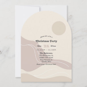 Minimalistisches Abstraktes Modernes Party Einladung