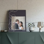 Minimalistisches Abstraktes Navy Blue Personalisie Poster<br><div class="desc">Zeichnen Sie Ihr Lieblingsstift mit dieser abstrakten Minimalkunst in dunkelmarineblau und creme und personalisieren Sie es mit Ihrem besonderen Datum.</div>