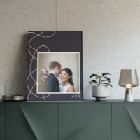 Minimalistisches Abstraktes Navy Blue Personalisie
