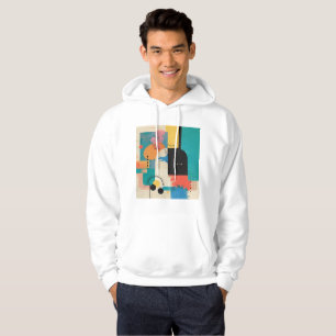 Minimalistisches Abstraktes Poster der 90er Jahre Hoodie