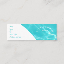 Minimalistisches Abstraktes Schwimmbad Mini Visitenkarte